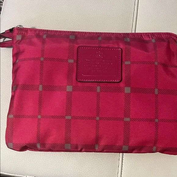 Coach Red Plaid Bag Set - Picture 3 of 4